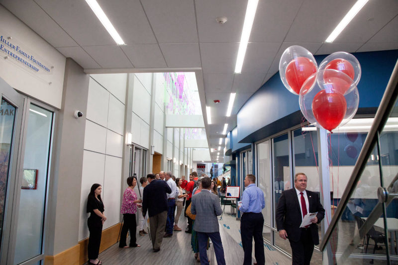 Business Building Ribbon Cutting - Interior